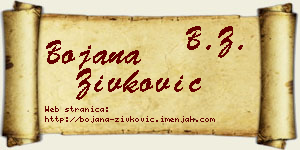 Bojana Živković vizit kartica